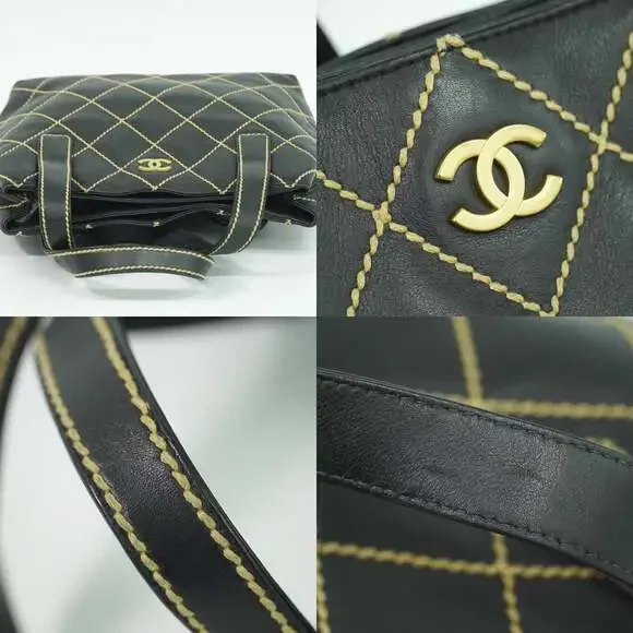 Chanel Quilted Leather Surpique Tote Black - Picture 5 of 7